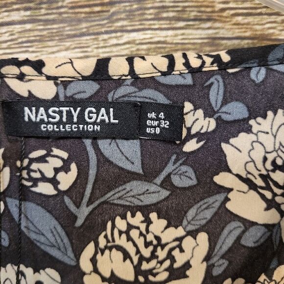 Nasty Gal Collection Black/tan floral Size 4 NWT - Picture 5 of 10